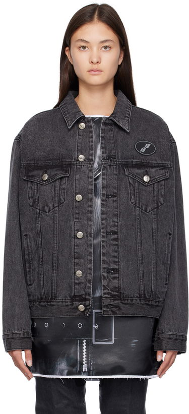 Jakke We11done We11done Faded Denim Jacket Sort | WD-DJ4-20-017-U-WB, 0