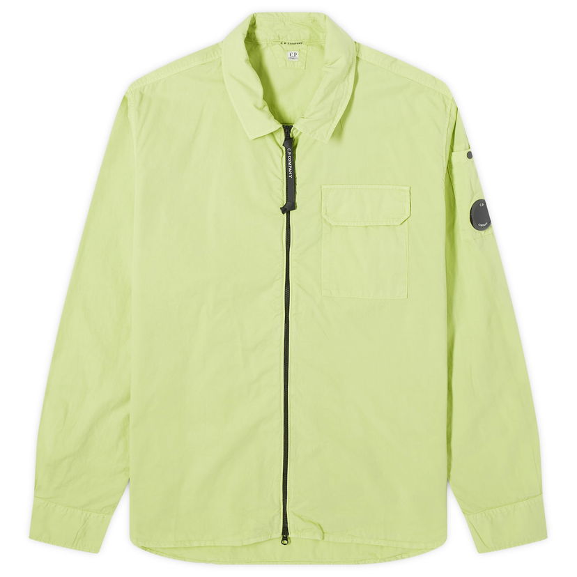 Skjorte C.P. Company Gabardine Zipped Grøn | CMSH158A-002824G-613