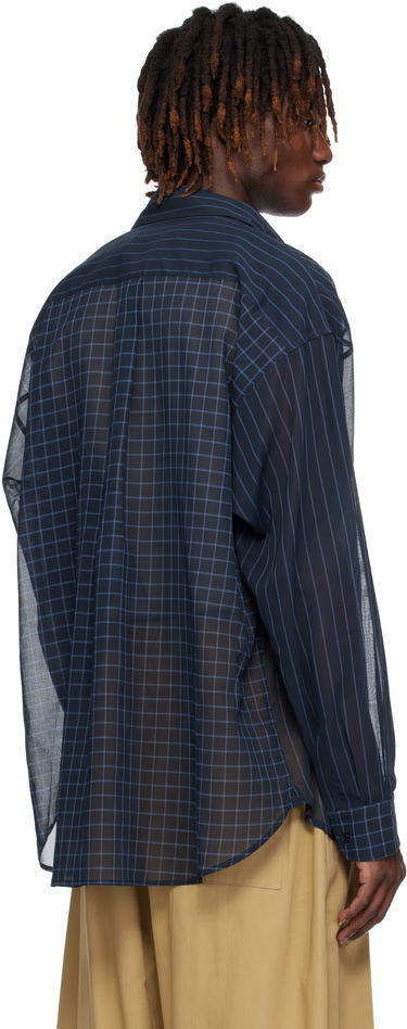 Skjorte sage NATION SAGE NATION Chisholm Sheer Striped Shirt Mørkeblå | S075 CHISHOLM SHIRT, 2