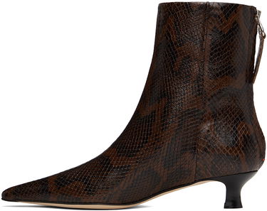 Tøj Aeyde Aeyde Zoe Snakeskin Ankle Boots Brun | A11-AB-TGRP35KT74-FW24-953-064, 2