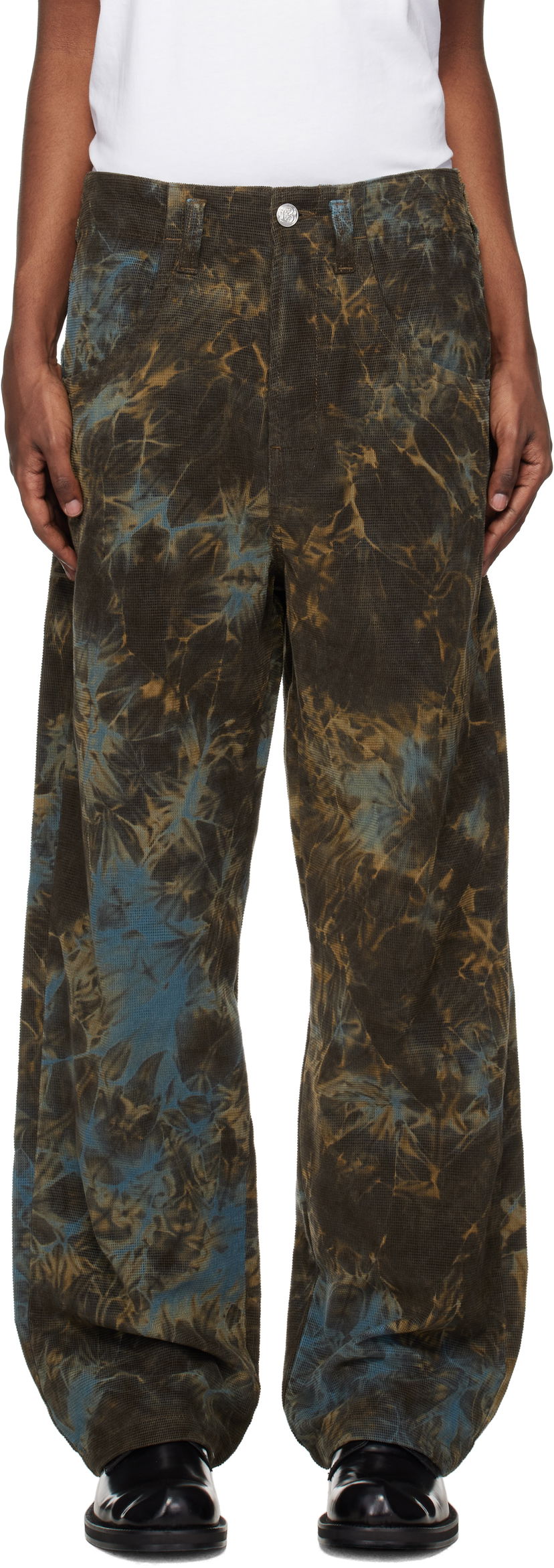 Bukser Bluemarble BLUEMARBLE Nebula Tie-Dye Corduroy Trousers Flerfarvet | PA41 CD02B24 GRE