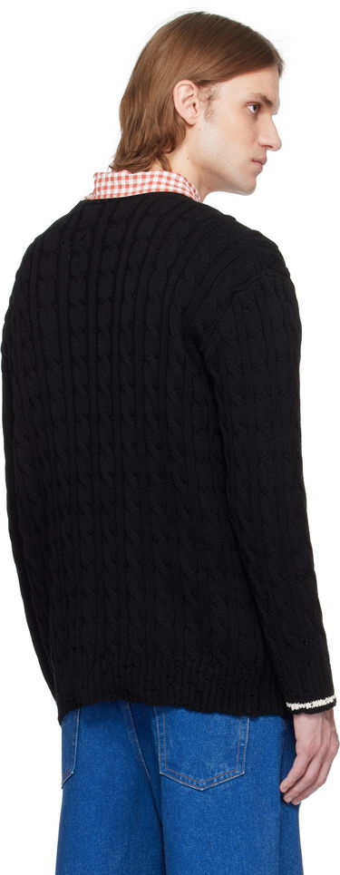 Sweater Marni Marni Dishevelled Cable Knit Sweater Sort | POMG0071EQ UFC656, 2