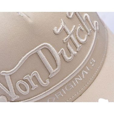 Kasket Von Dutch Von Dutch Trucker Riverside Twill Cap Beige | VD-7030854, 4