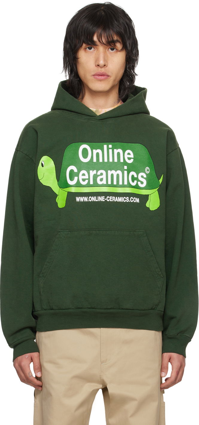 Sweatshirt Online Ceramics Green Long Turtle Hoodie Grøn | Ivy Long Turtle Logo Hoodie, 0