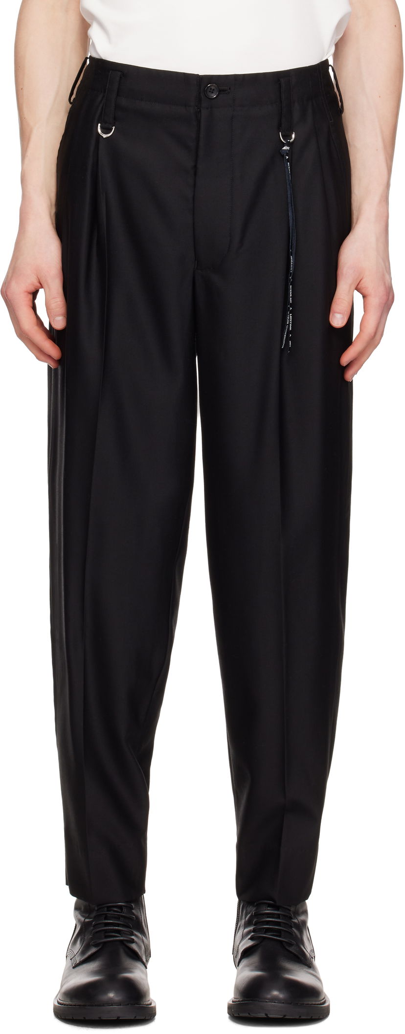 Bukser Mastermind WORLD Mastermind World Summer Wool Trousers Sort | MW25S14-PA016-100