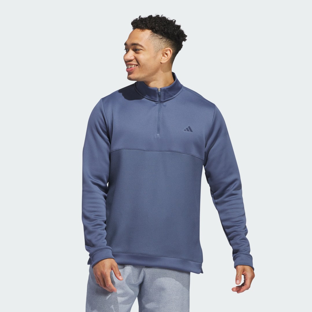 Sweatshirt adidas Performance Ultimate365 Textured Quarter-Zip Top Mørkeblå | IU4695, 1