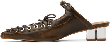 Sneakers og sko GANNI GANNI Oleatex Lace-Up Mules Brun | S3092, 2