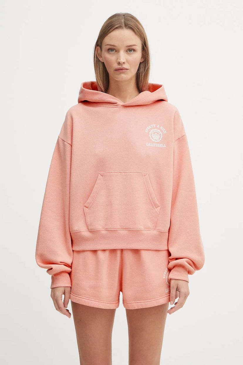 Sweatshirt Sporty & Rich Sporty & Rich California Emblem Soft Cropped Hoodie Lyserød | ST085625508P141