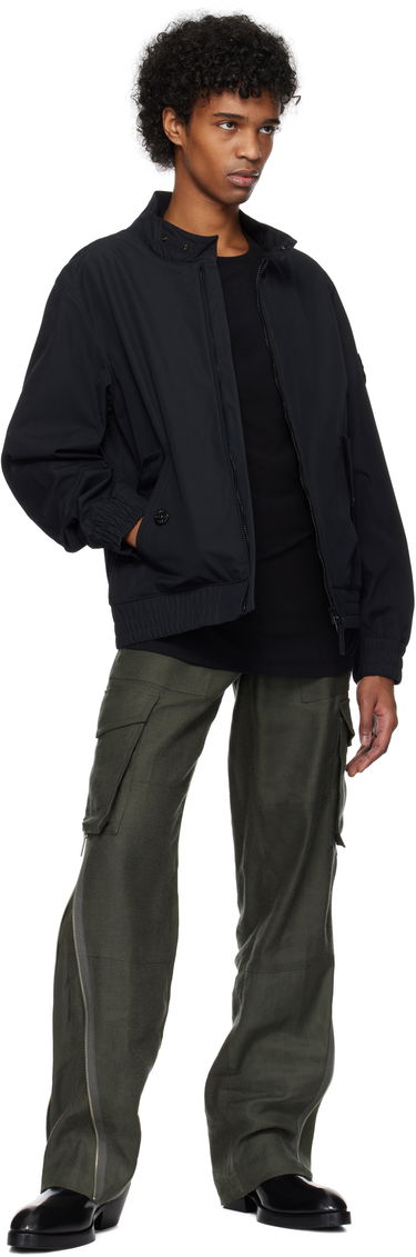 Bomberjakke Stone Island Stone Island Weatherproof Canvas Bomber Jacket Sort | K1S15 4100026 S00F1, 4
