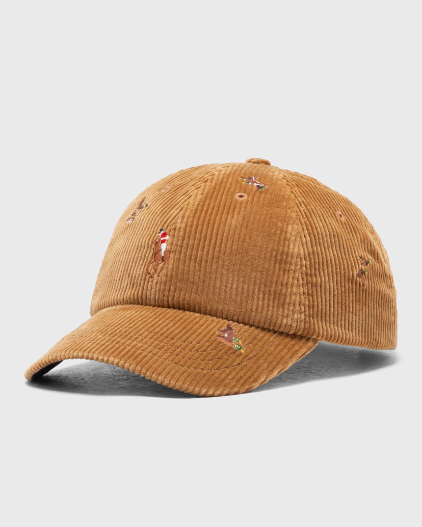 Kasket Polo by Ralph Lauren Embroidered Corduroy Baseball Cap Beige | 710979195001