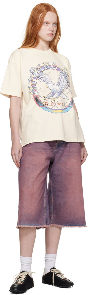 T-shirt Rhude Rhude 'Notting Hill' Graphic Eagle T-Shirt Beige | RHPF25TT13012, 3