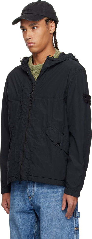 Vindjakke Stone Island Stone Island Nylon Ghost Jacket Sort | K1S15 4100032 S00F6, 3