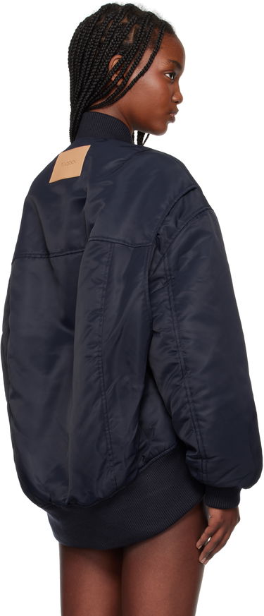 Bomberjakke JW Anderson JW Anderson Oversized Bomber Jacket with Curved Hem Mørkeblå | JK0381-PG1696, 2