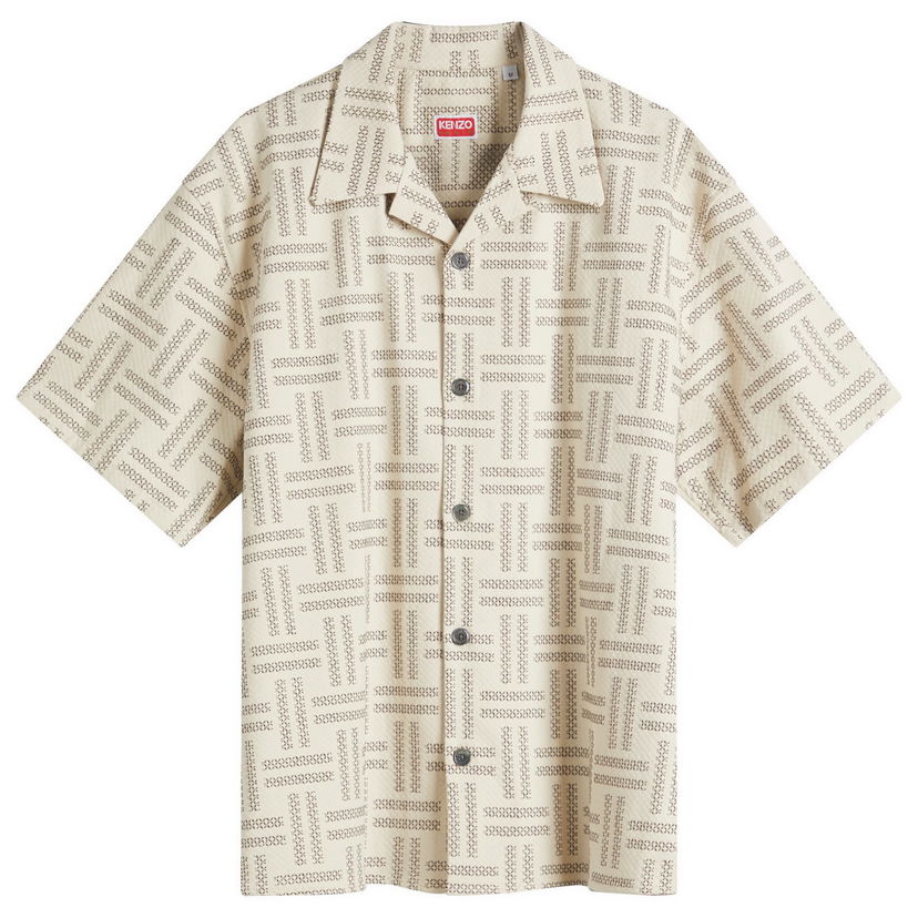 Skjorte KENZO Kenzo Woven Hawaiian Shirt Beige | FF55CH1109JF-10