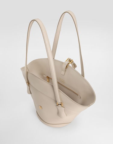 Håndtaske Dolce & Gabbana Dolce & Gabbana Capri Coffa Calfskin Bag Beige | BB7815AK27480004, 3
