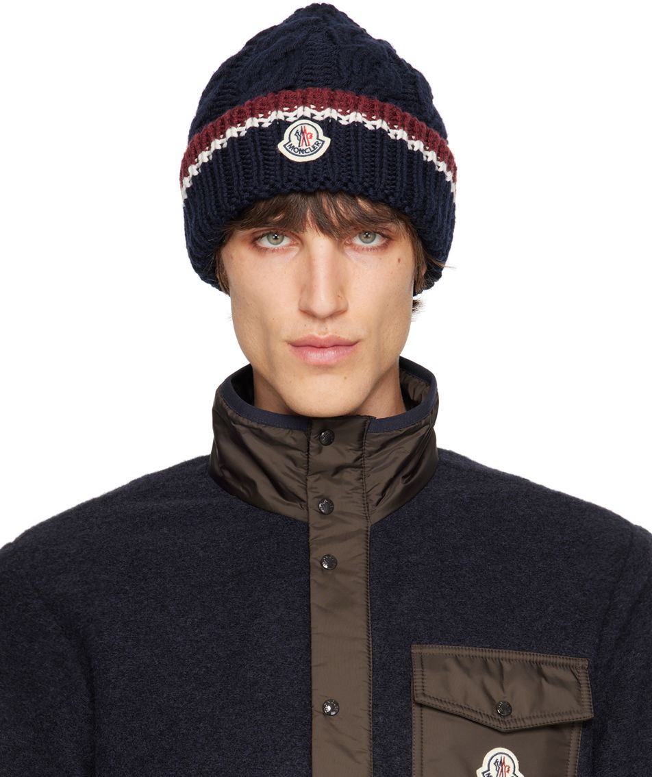 Beanie Moncler Navy Archivio Beanie Mørkeblå | J20913B00061M1172, 0