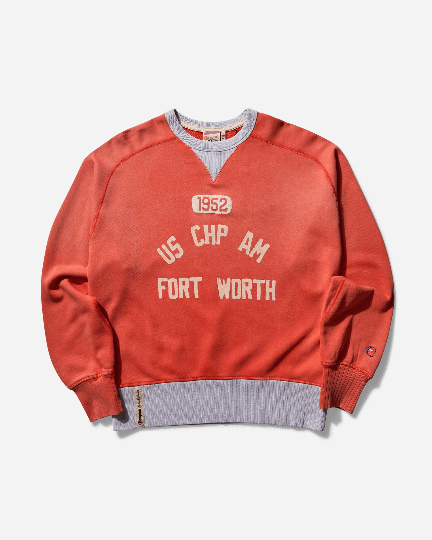 Sweater Champion 50s Saddle Crewneck Sweatshirt Orange | 221095 OS062, 1