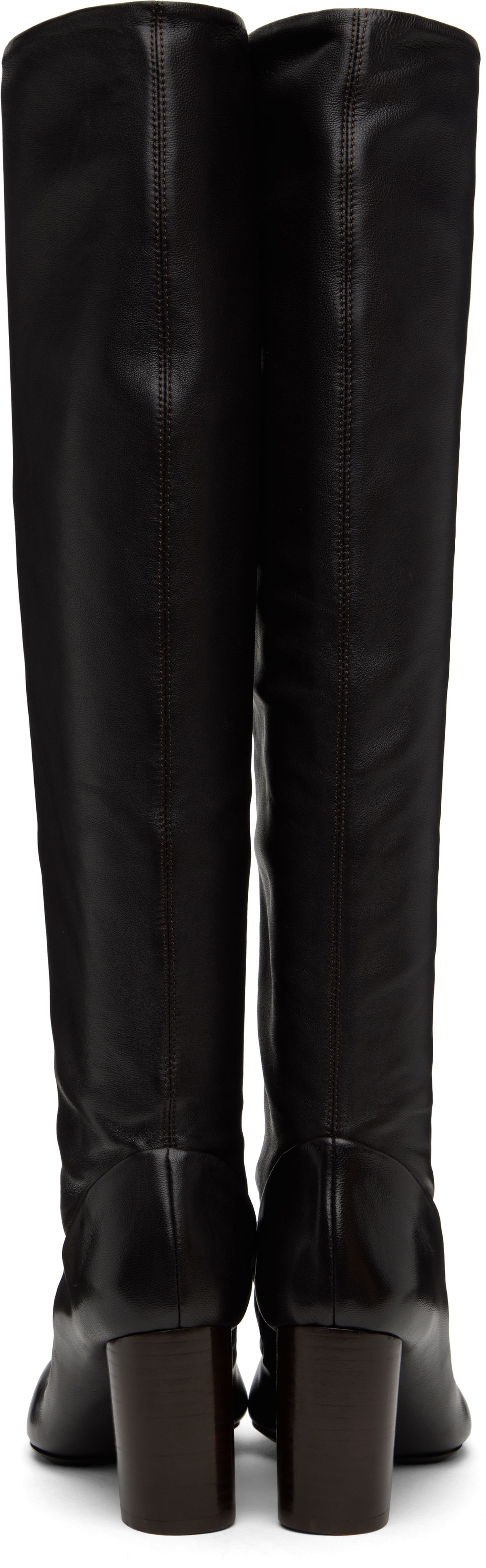 Sneakers og sko LEMAIRE LEMAIRE Glove Leather Knee Boots Sort | FO0159 LL0115, 1