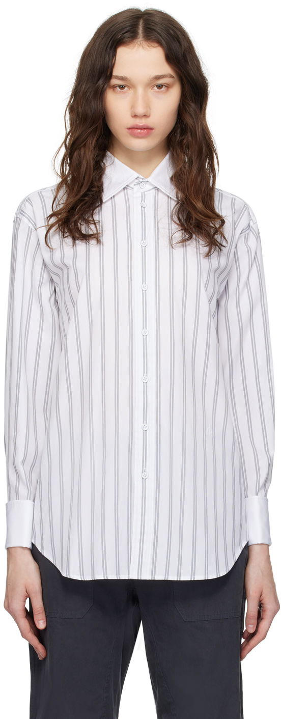 Skjorte rag & bone rag & bone Diana Striped Shirt Hvid | WAW23HA0224622