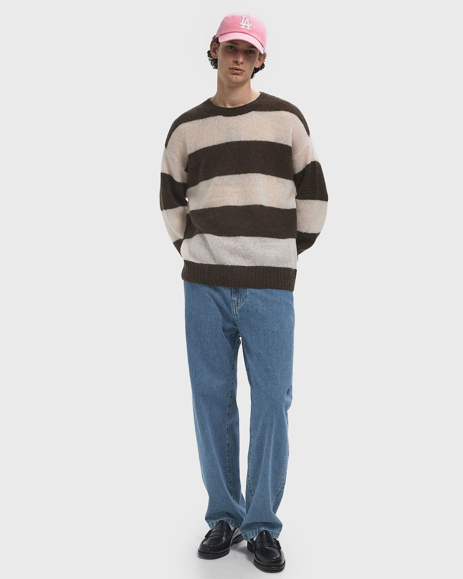 Sweater CLOSED Striped Crewneck Sweater Brun | C86338-98F-ST-765, 1