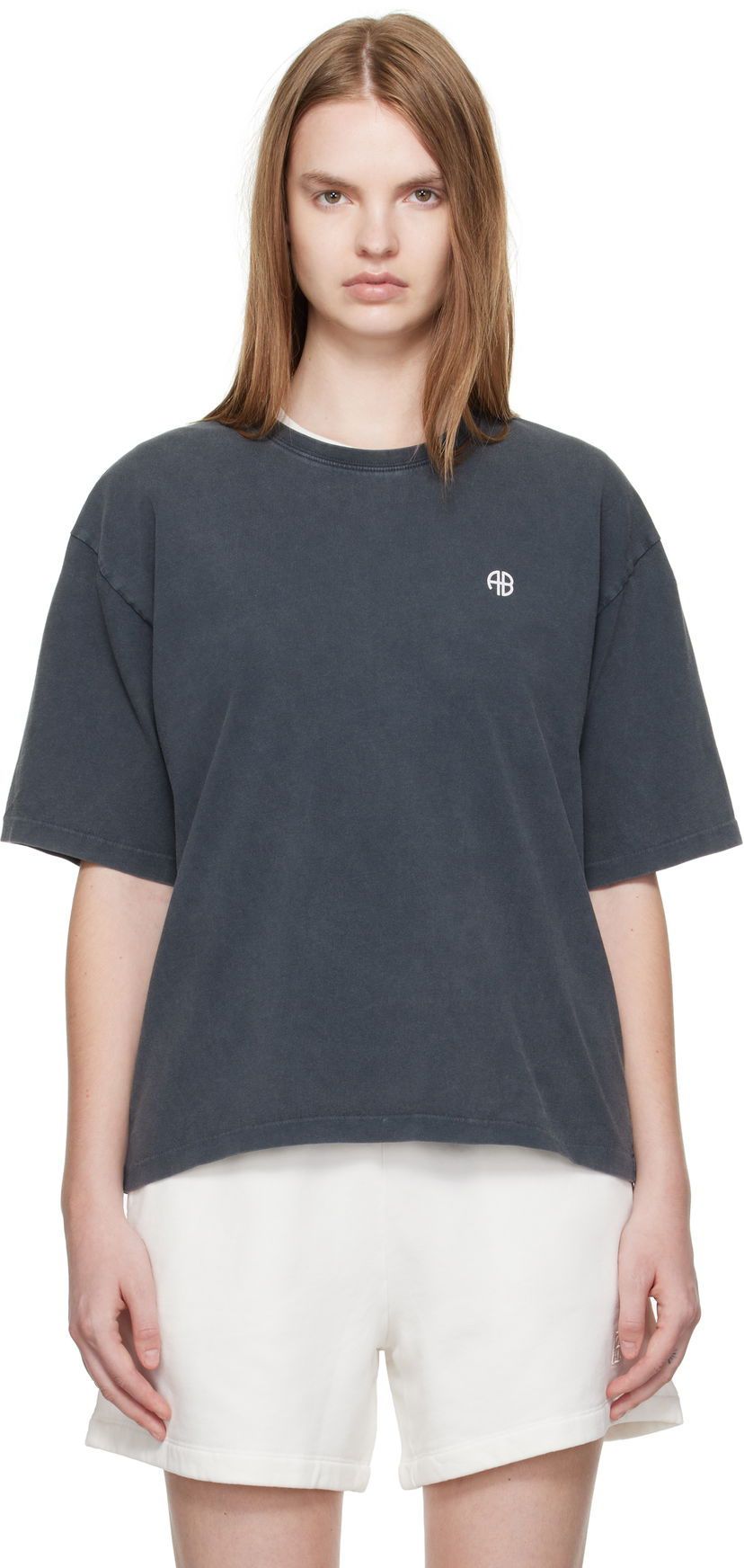 T-shirt Anine Bing Anine Bing Rudy Empowerment T-Shirt Grå | A-08-11068-WBL1