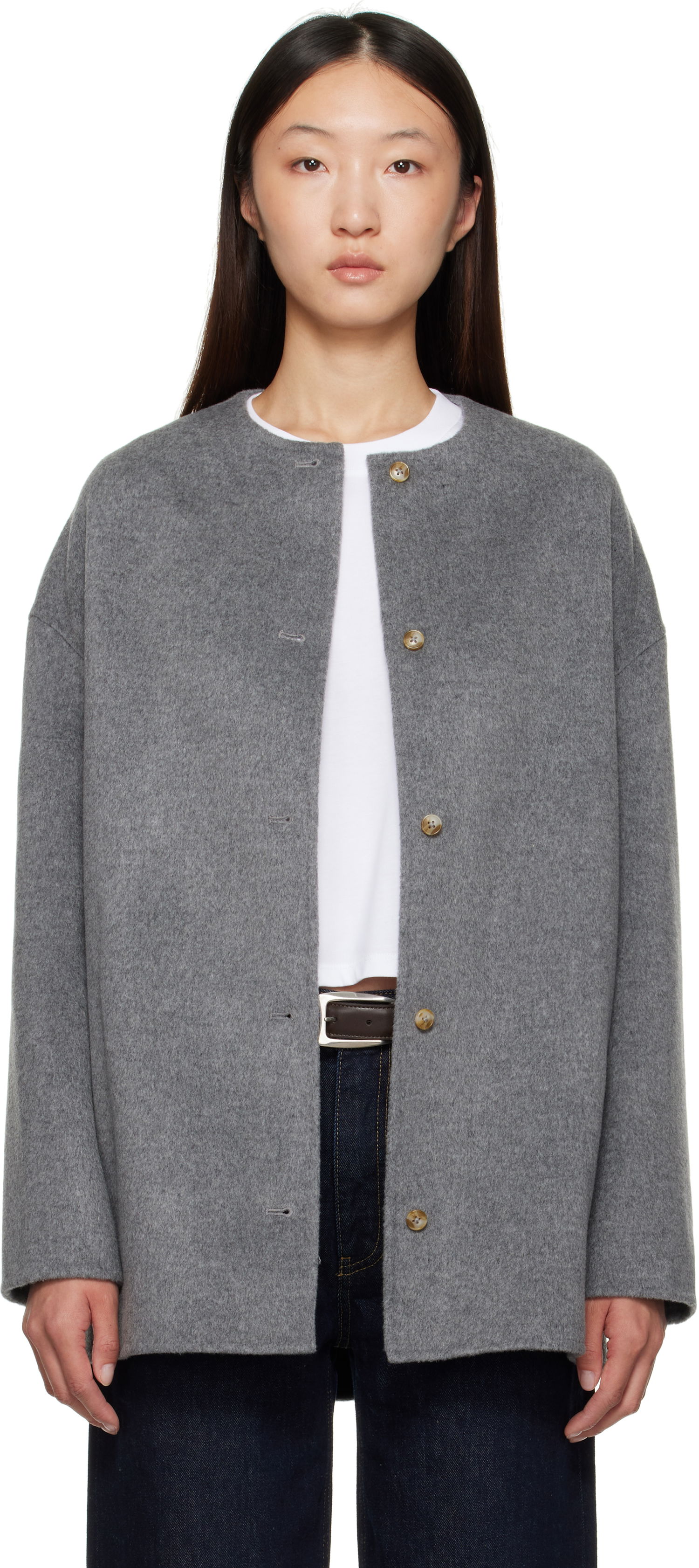 Frakker Loulou de Saison Loulou de Saison Dunne Wool Short Coat Grå | DUNNE, 0