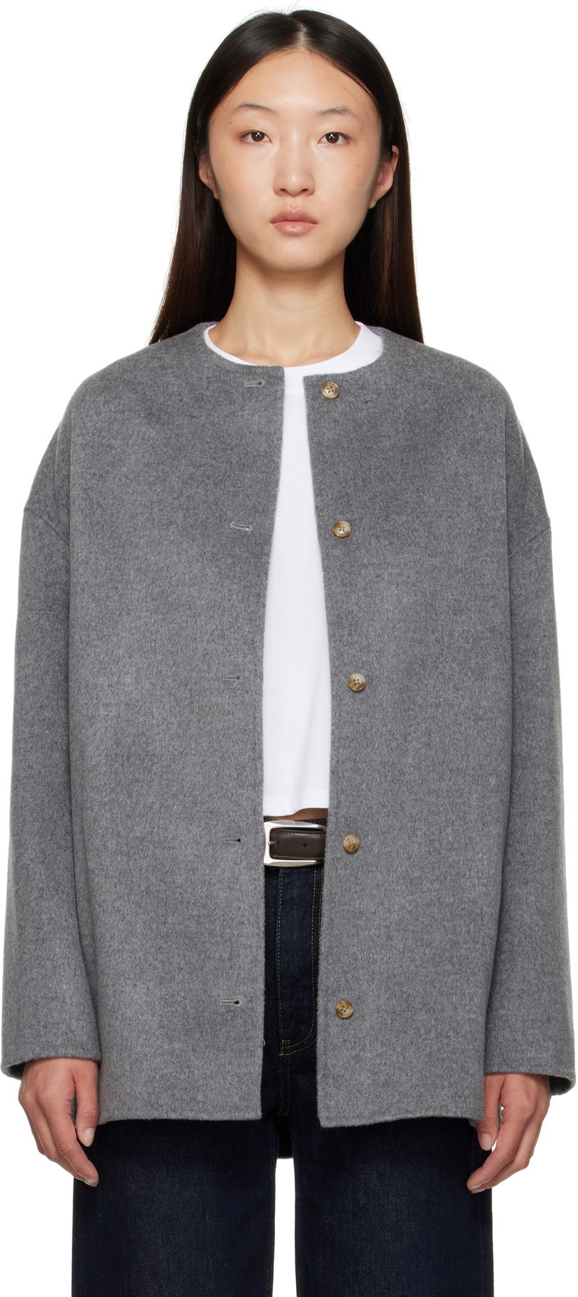 Frakker Loulou de Saison Loulou de Saison Dunne Wool Short Coat Grå | DUNNE
