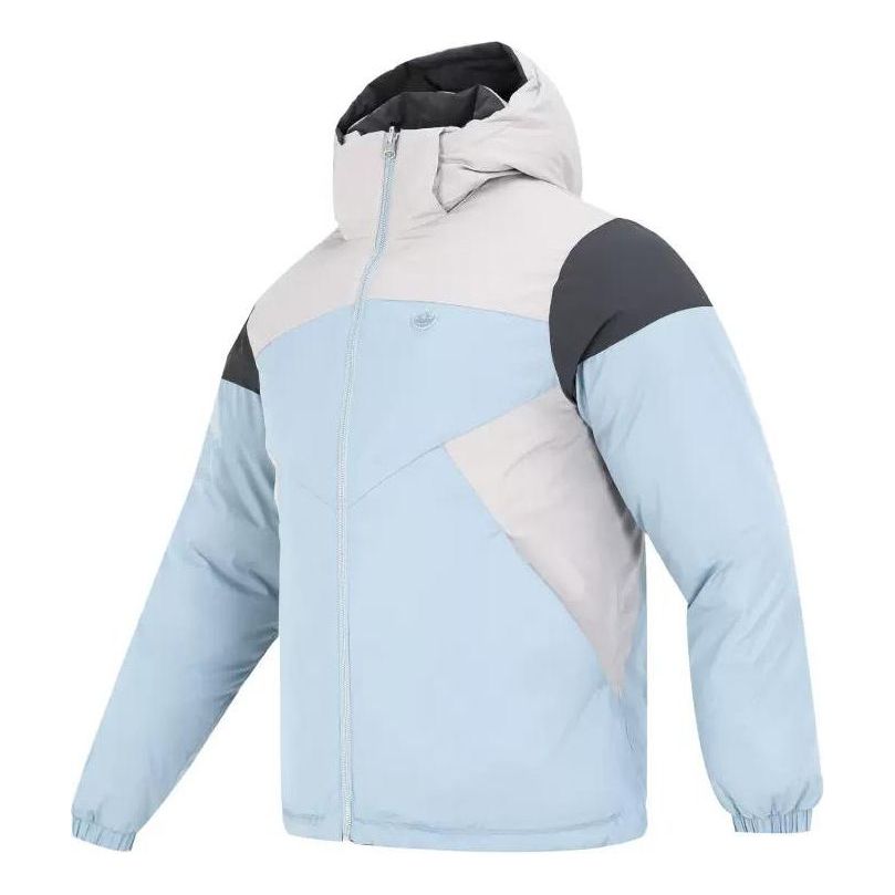 Puffer jakke adidas Originals Sporty Down Hooded Puffer Jacket Blå | HS9467