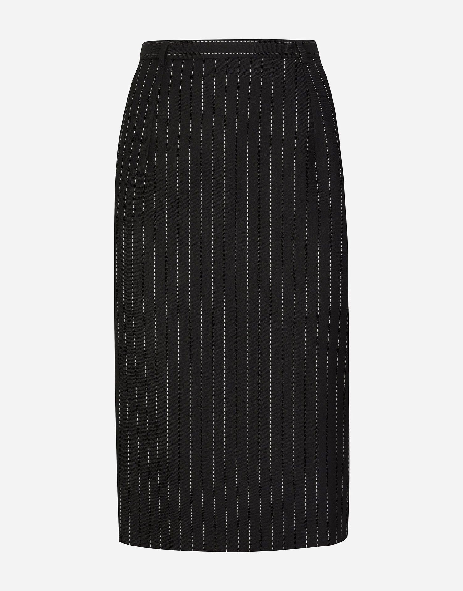 Nederdel Dolce & Gabbana Pinstripe Wool Calf-length Skirt Flerfarvet | F4CXUTFR21XS8052, 0