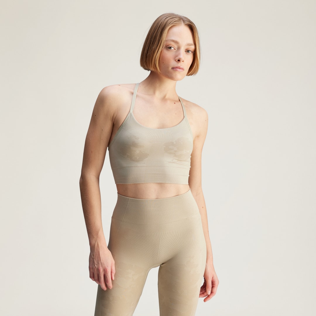Bh adidas Performance adidas by Stella McCartney TrueStrength Seamless Yoga Bra Beige | JI5202, 0