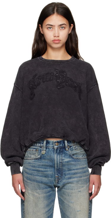 Sweatshirt R13 R13 'New York' Balloon Crewneck Sweatshirt Sort | R13WK260-K001O, 0