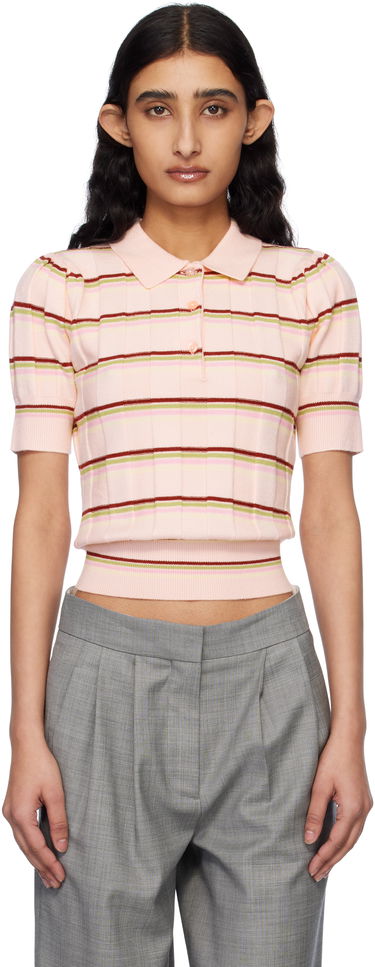 Polo skjorte GUIZIO Guizio Mateo Striped Polo Lyserød | S25110S047, 0