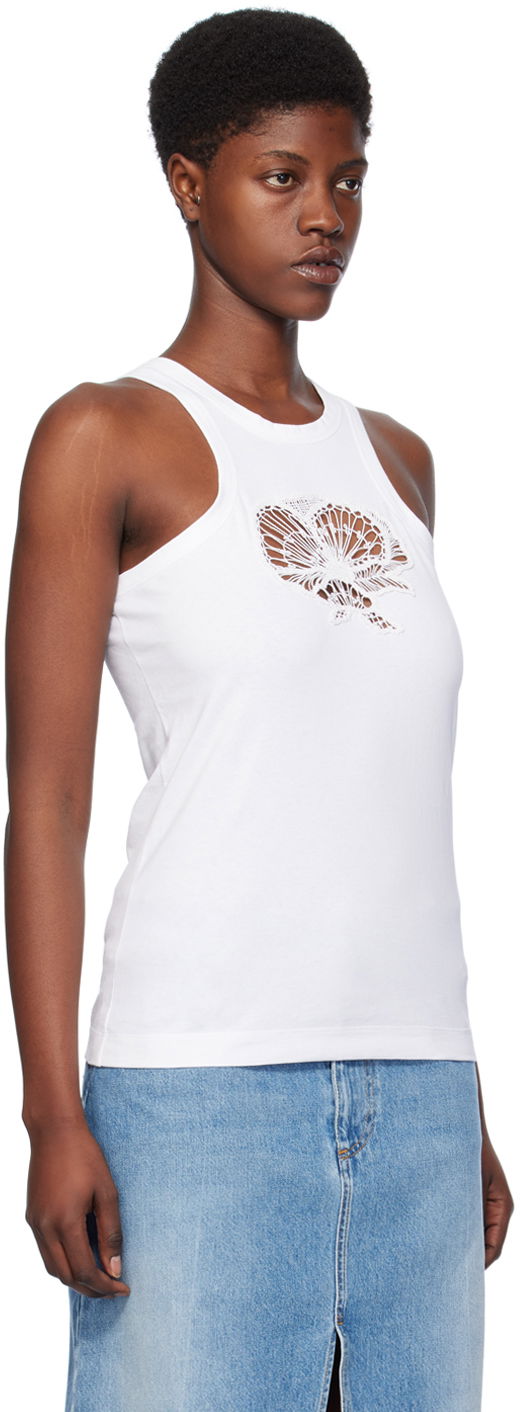 Tanktop Stella McCartney Stella McCartney Crochet Cutout Tank Top Hvid | 6J02783SPY59, 1