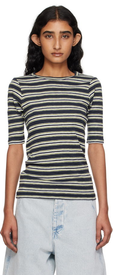 T-shirt YMC YMC Striped Tee Mørkeblå | Q6YMK, 0