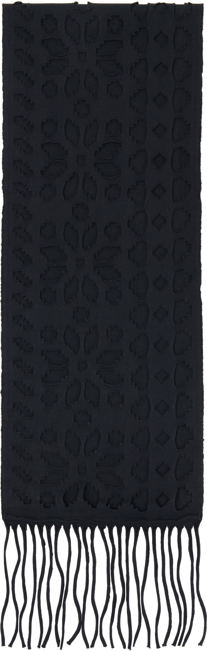 Tørklæde OUR LEGACY Our Legacy Tore Fringed Scarf Sort | A4258TC