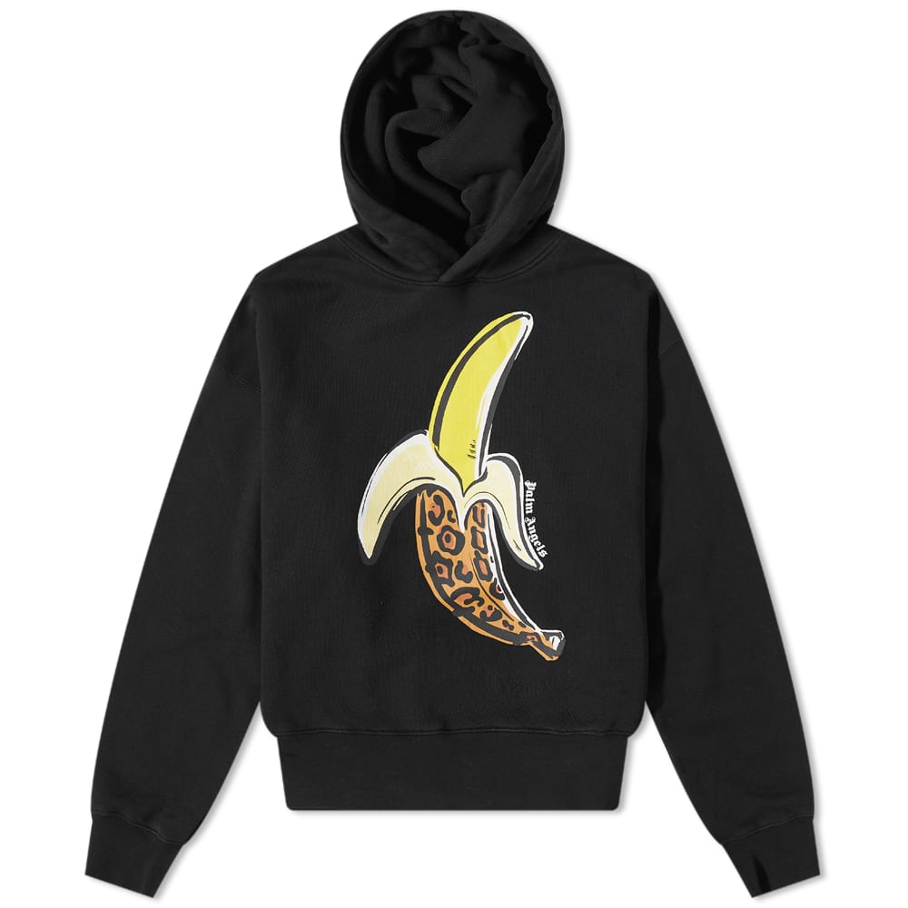 Sweatshirt Palm Angels Banana Popover Hoody Sort | PMBB058F22FLE0091018, 0