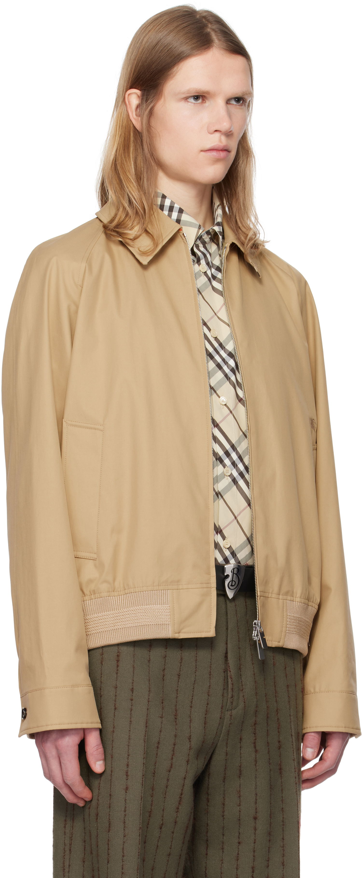 Bomberjakke Burberry Burberry Gabardine Chester Harrington Jacket Beige | 8093199, 1