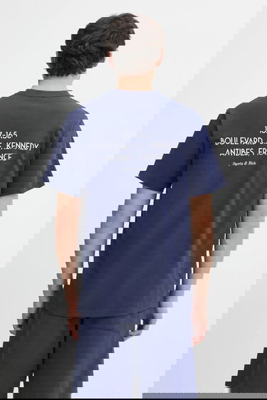 T-shirt Sporty & Rich Cotton T-Shirt with Print Kennedy Crest Mørkeblå | TO04360666BL106, 4