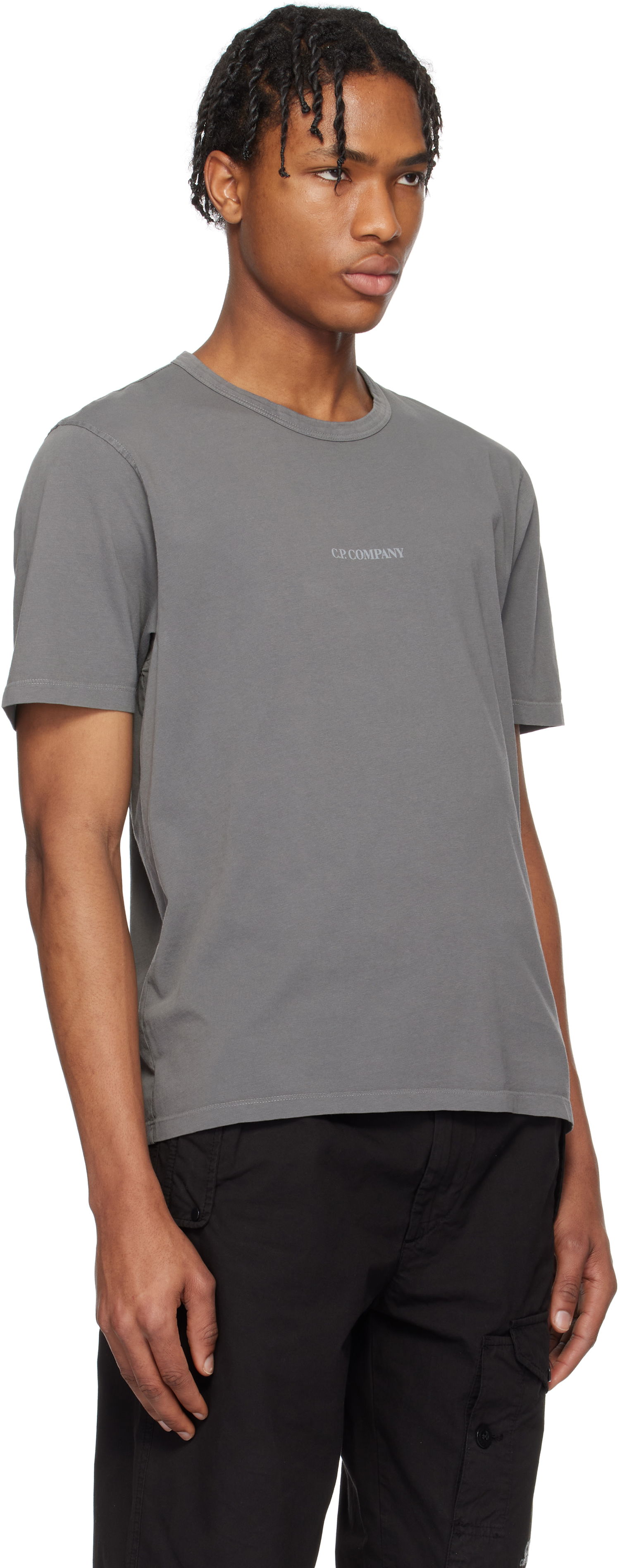 T-shirt C.P. Company C.P. Company Resist Dyed Jersey T-Shirt Grå | 18CMTS085A-005431R, 1