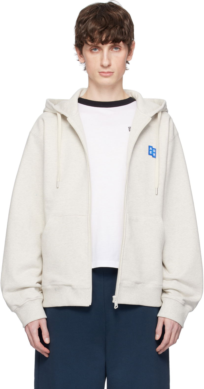 Sweatshirt ADER ERROR ADER error TRS Tag 01 Zip-Up Hoodie Grå | BO42FYHD0401OT