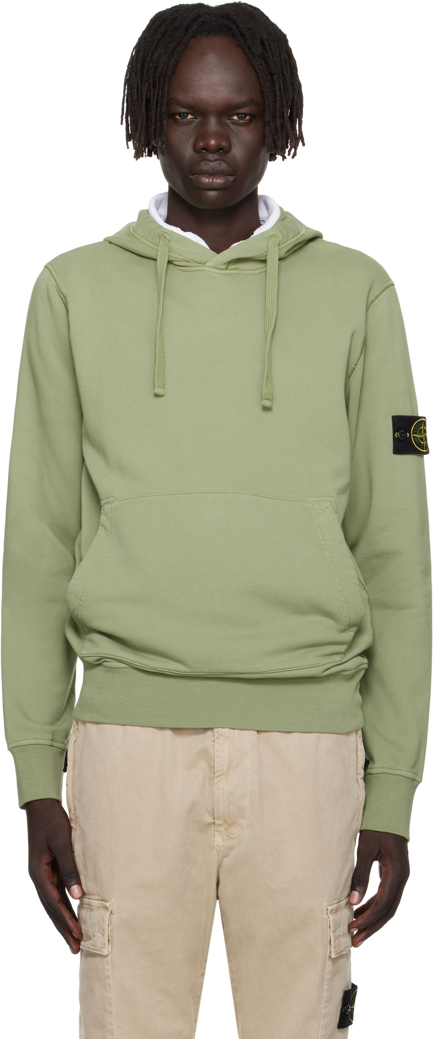 Sweatshirt Stone Island Stone Island Organic Cotton Fleece Hoodie Grøn | K2S15 6100062 S0051, 0
