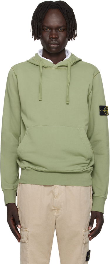 Sweatshirt Stone Island Stone Island Organic Cotton Fleece Hoodie Grøn | K2S15 6100062 S0051, 0