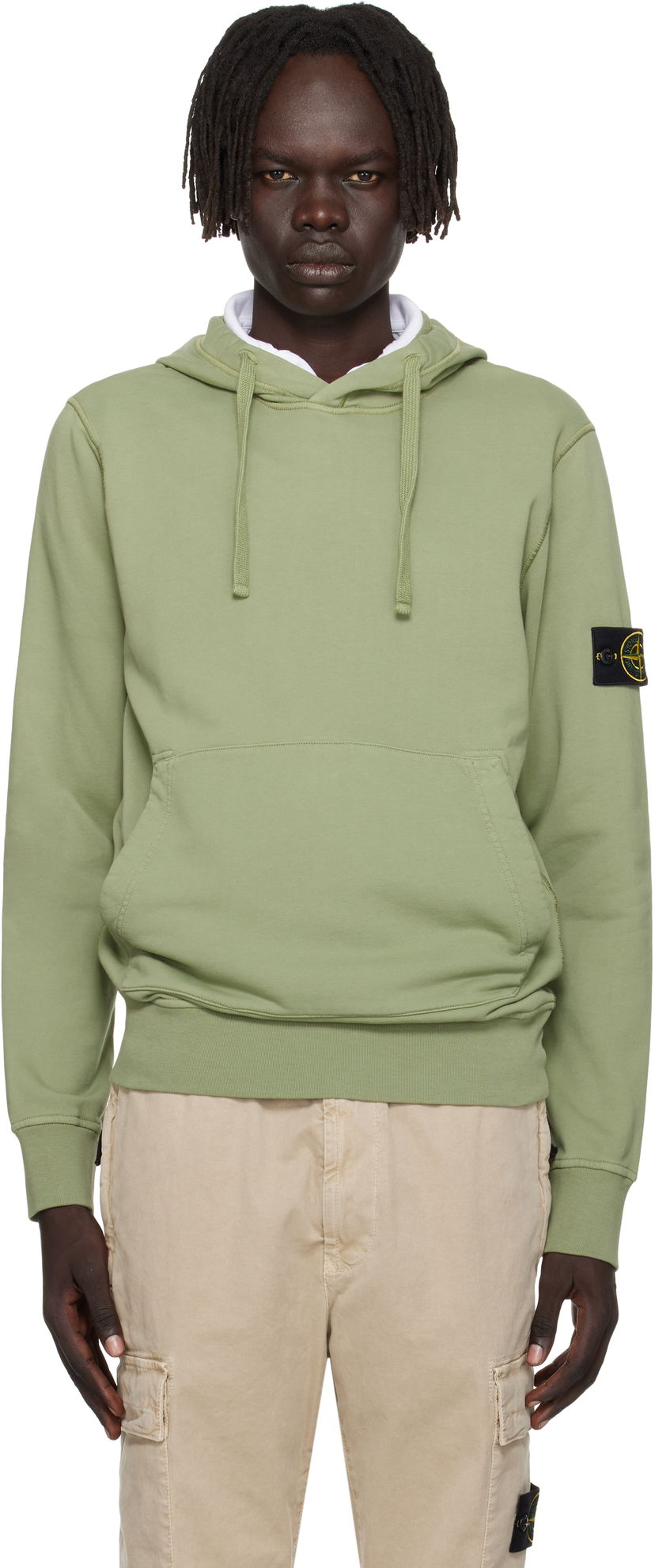Sweatshirt Stone Island Stone Island Organic Cotton Fleece Hoodie Grøn | K2S15 6100062 S0051