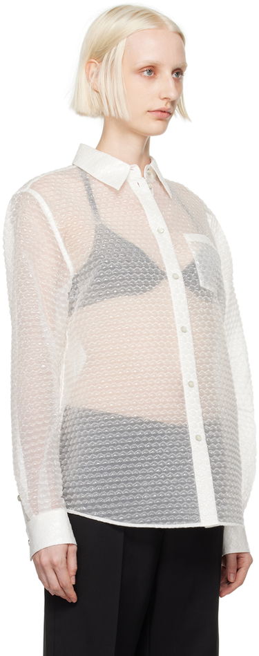 Skjorte Helmut Lang Bubblewrap Button-Down Shirt Hvid | O06HW506, 1