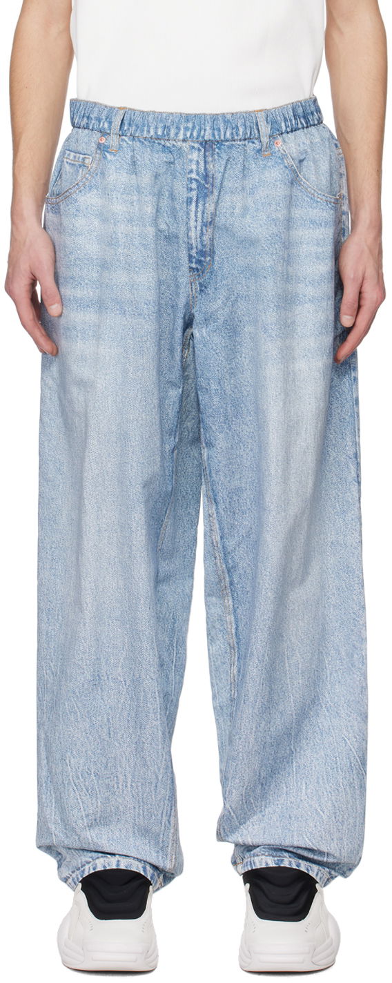 Jeans Alexander Wang Printed Track Pants Blå | UWC1244091