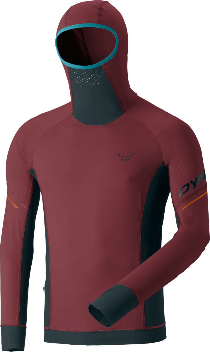 T-shirt Dynafit Hooded T-Shirt Long Sleeve Bourgogne | 08-0000071538-6561