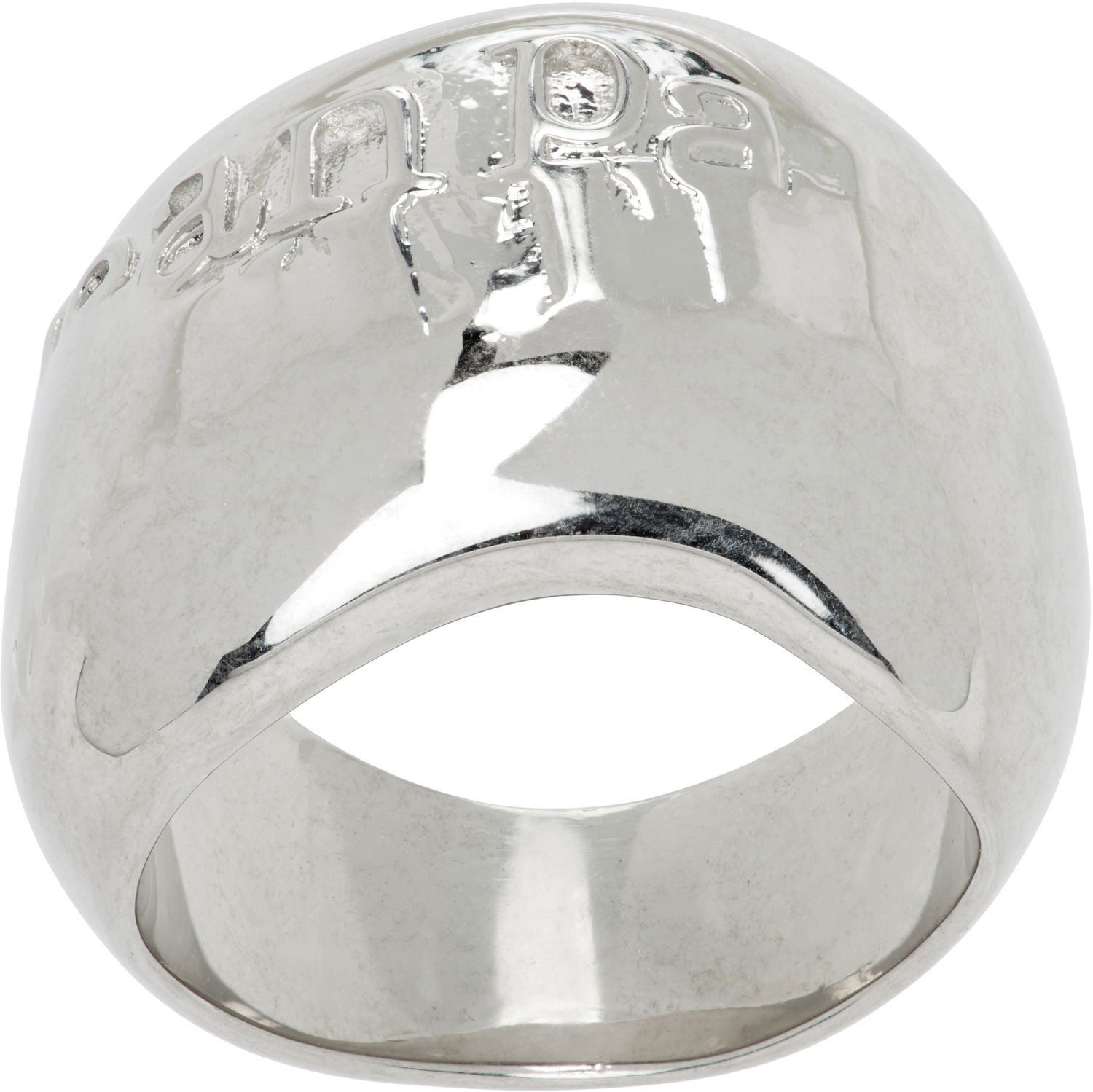 Ring Jean Paul Gaultier Jean Paul Gaultier Silver-Tone "The Logo" Ring Metalisk | 25/03-W-JW002-X053-91, 1