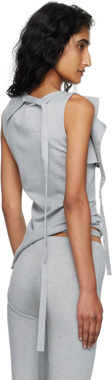 Tanktop Ottolinger Ottolinger Ada Sleeveless Pinstripe Top Grå | 102-106004-02, 2