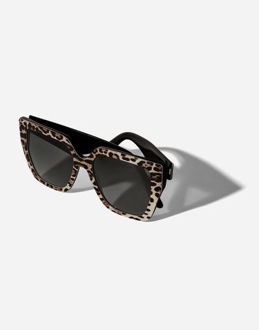 Solbriller Dolce & Gabbana Crossed Leopard Print Acetate Sunglasses Flerfarvet | VG4438VP3879V000, 3