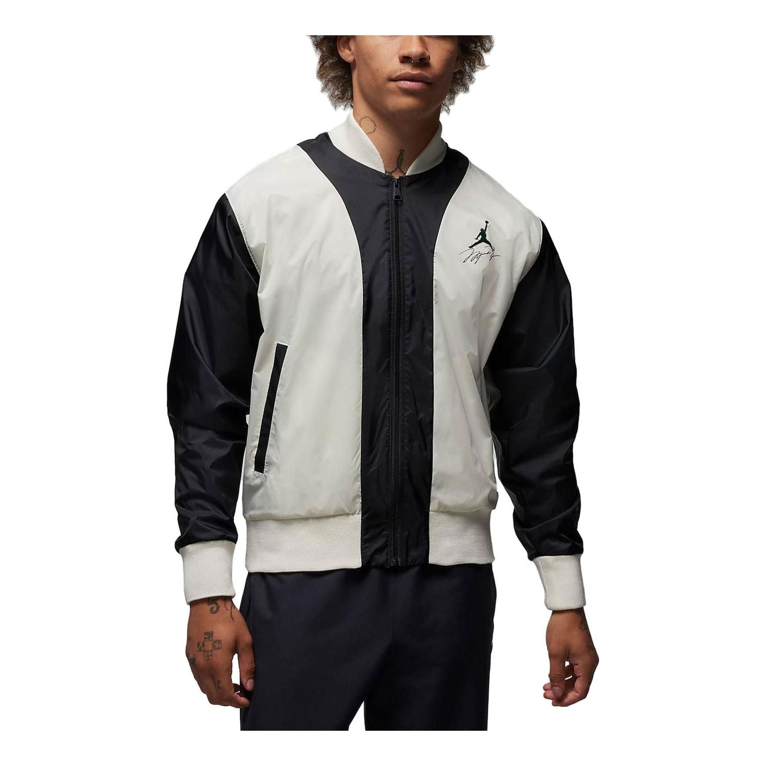 Bomberjakke Jordan Flight HBR MVP Men's Bomber Jacket Sort | FB7033-133, 0